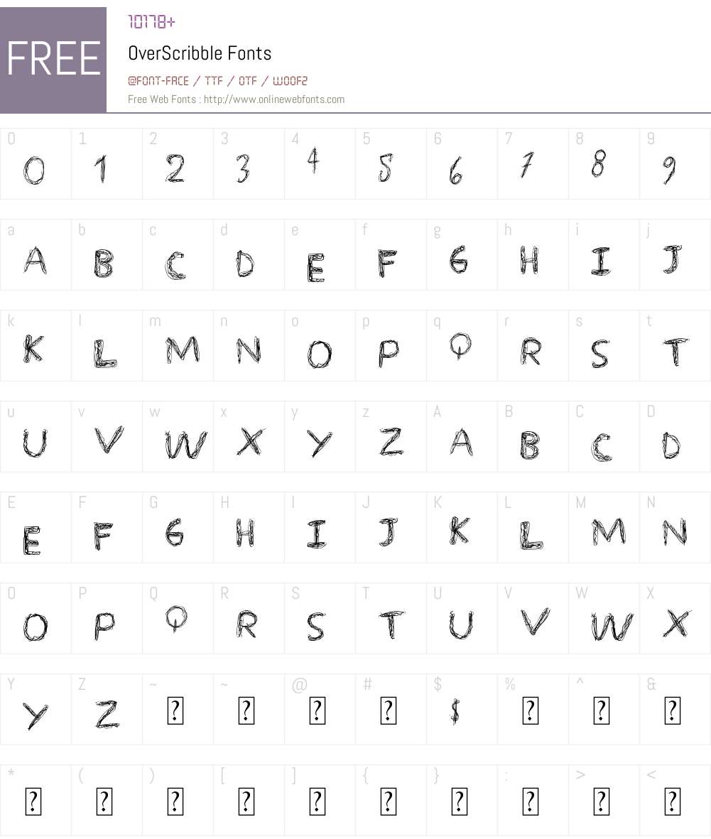 OverScribble Font Screenshots