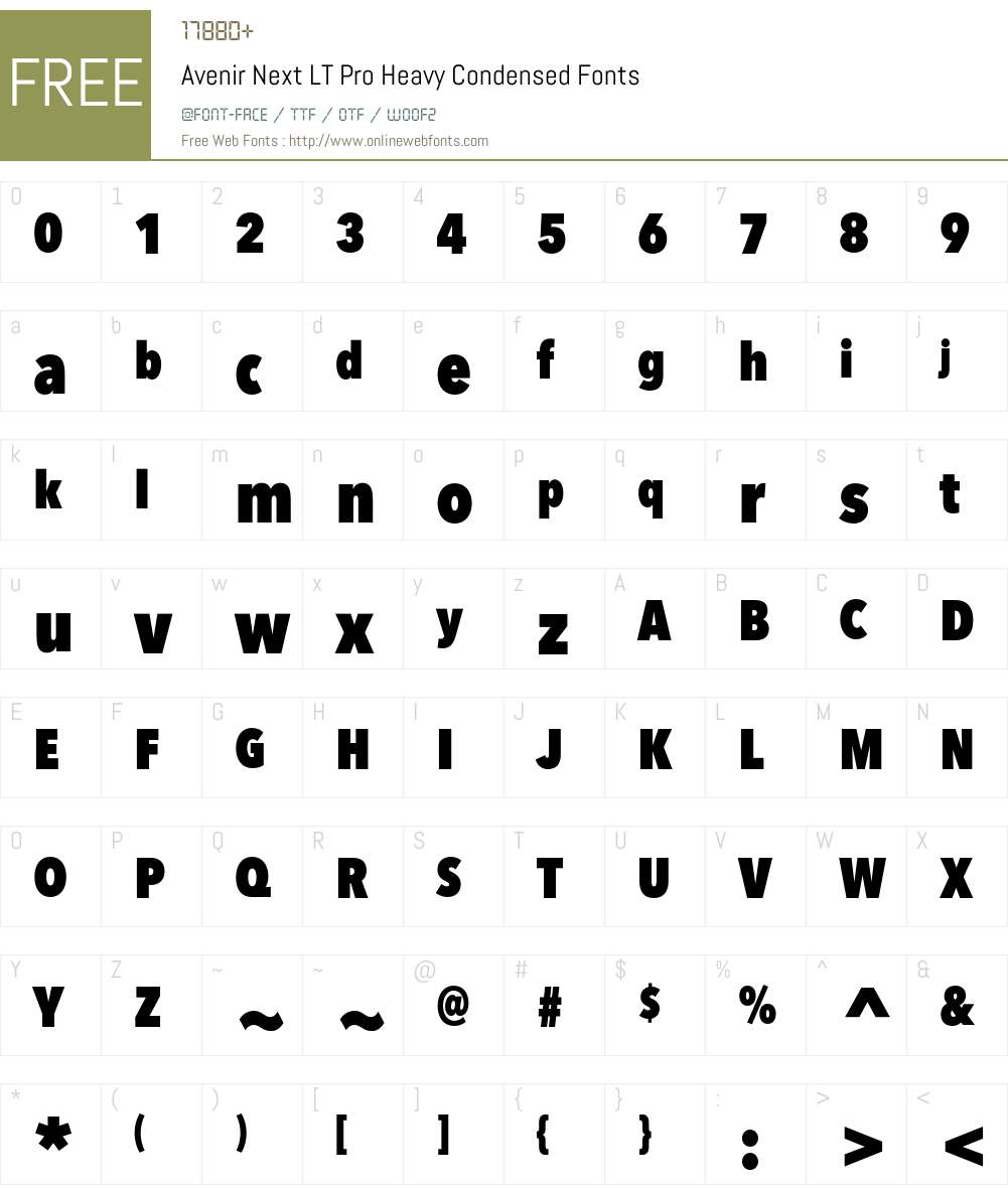 Avenir Next LT Pro Font Screenshots
