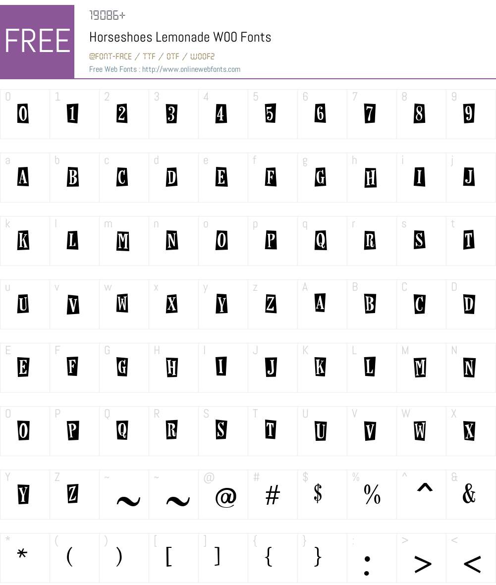 HorseshoesLemonadeW00 Font Screenshots
