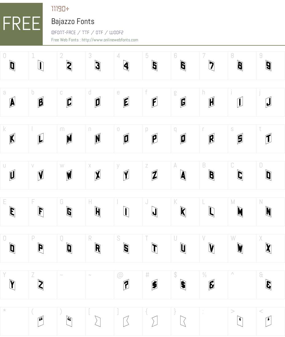 Bajazzo Font Screenshots