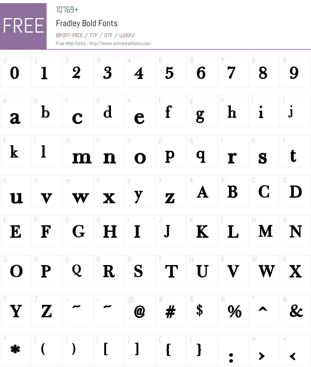 Fradley Font Screenshots