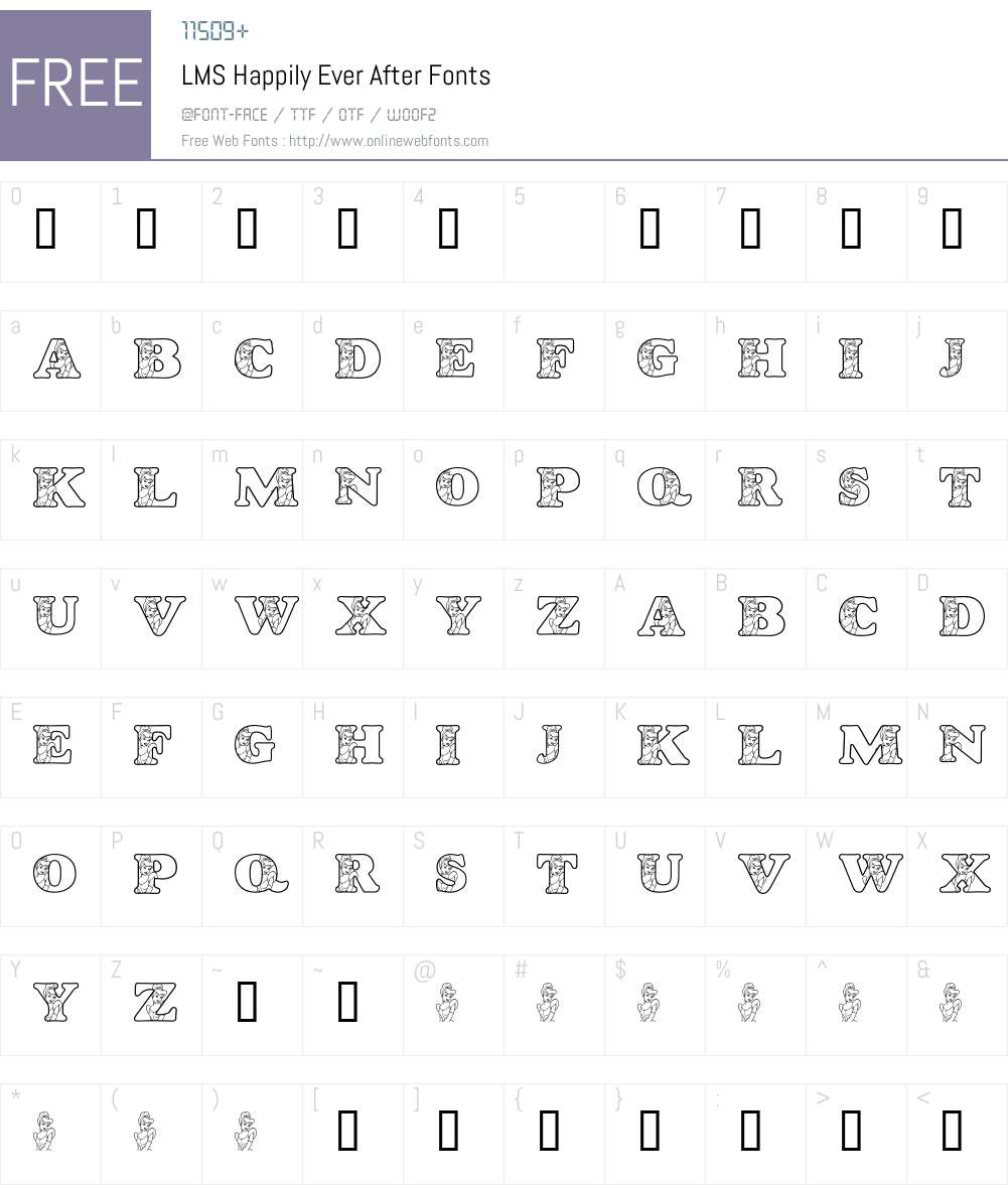 LMS Happily Ever After Font Screenshots