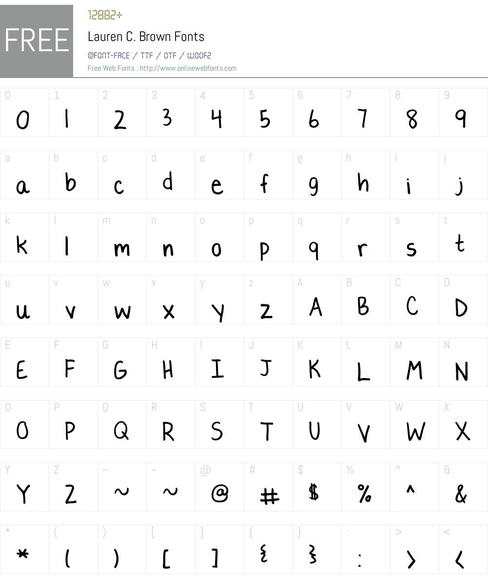 Lauren C. Brown Font Screenshots