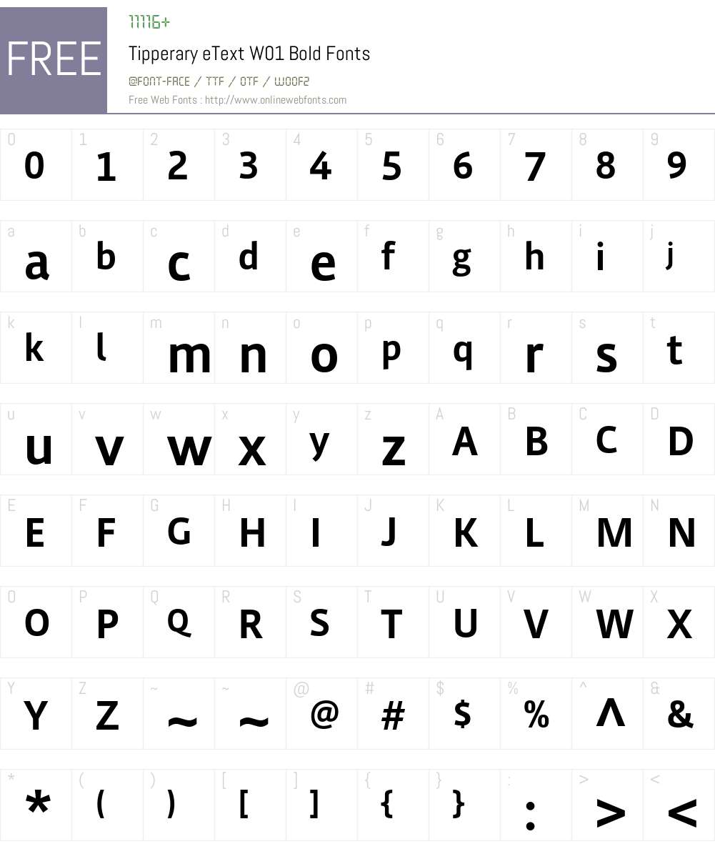TipperaryeTextW01-Bold Font Screenshots