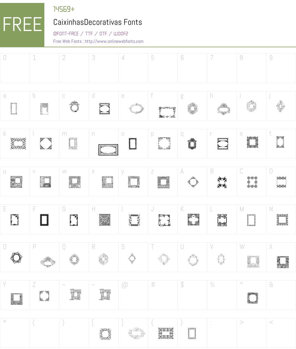 CaixinhasDecorativas Font Screenshots