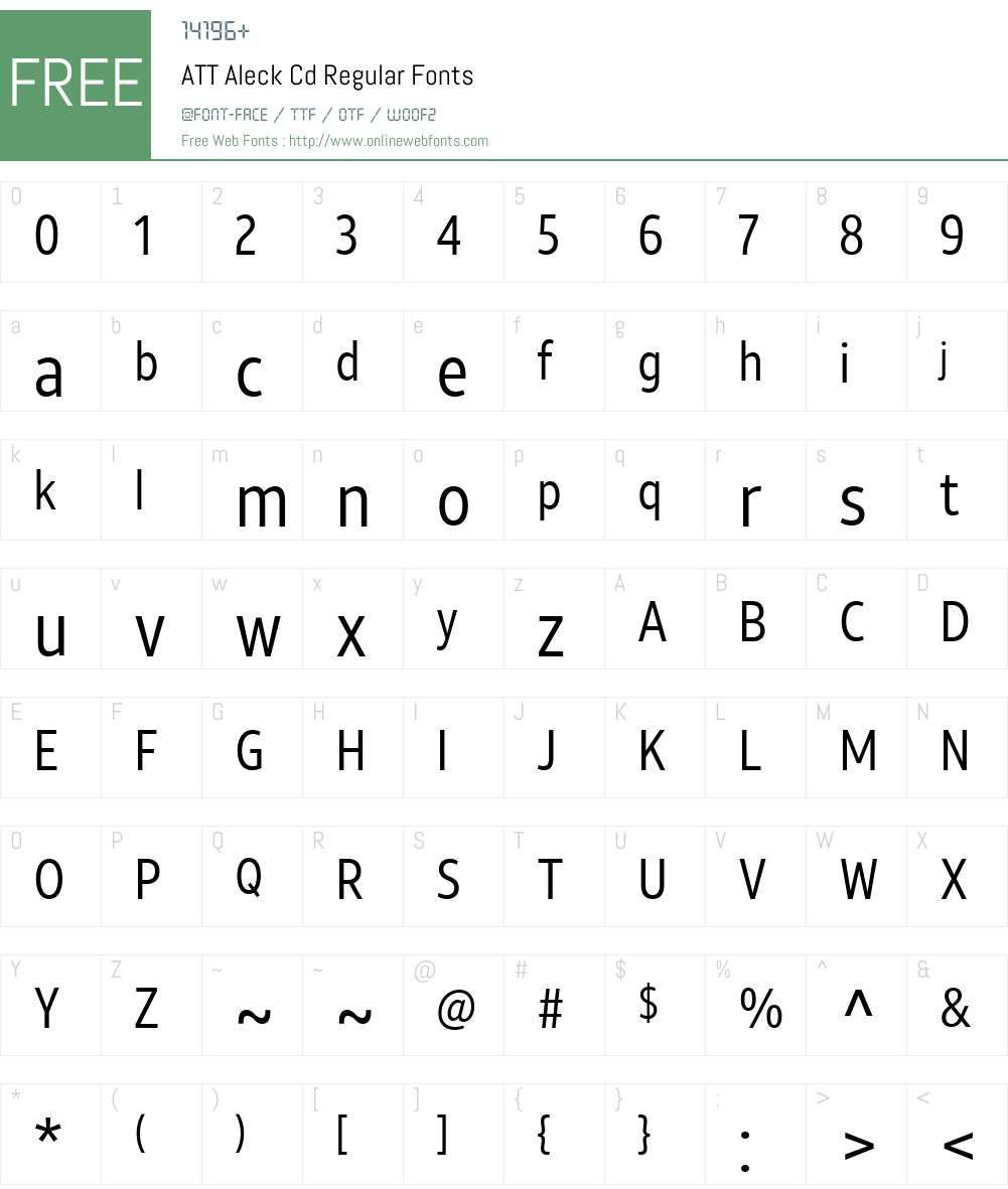 ATT Aleck Cd Font Screenshots