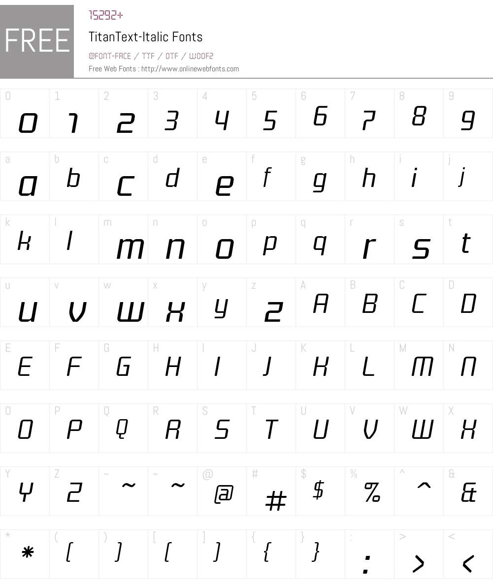 TitanText Font Screenshots