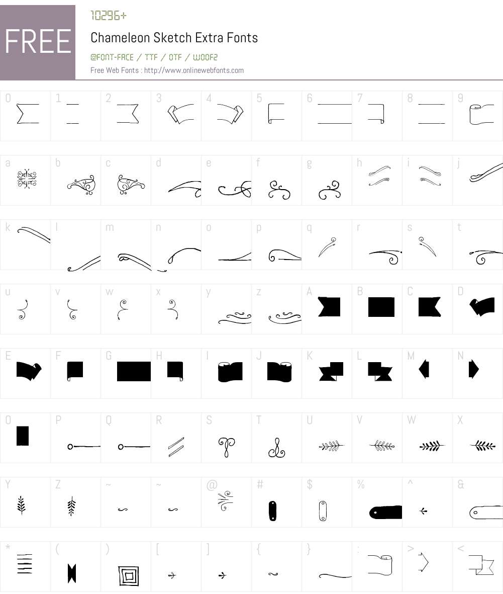 Chameleon Sketch Extra Font Screenshots