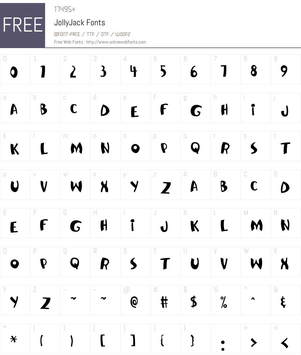 JollyJack Font Screenshots