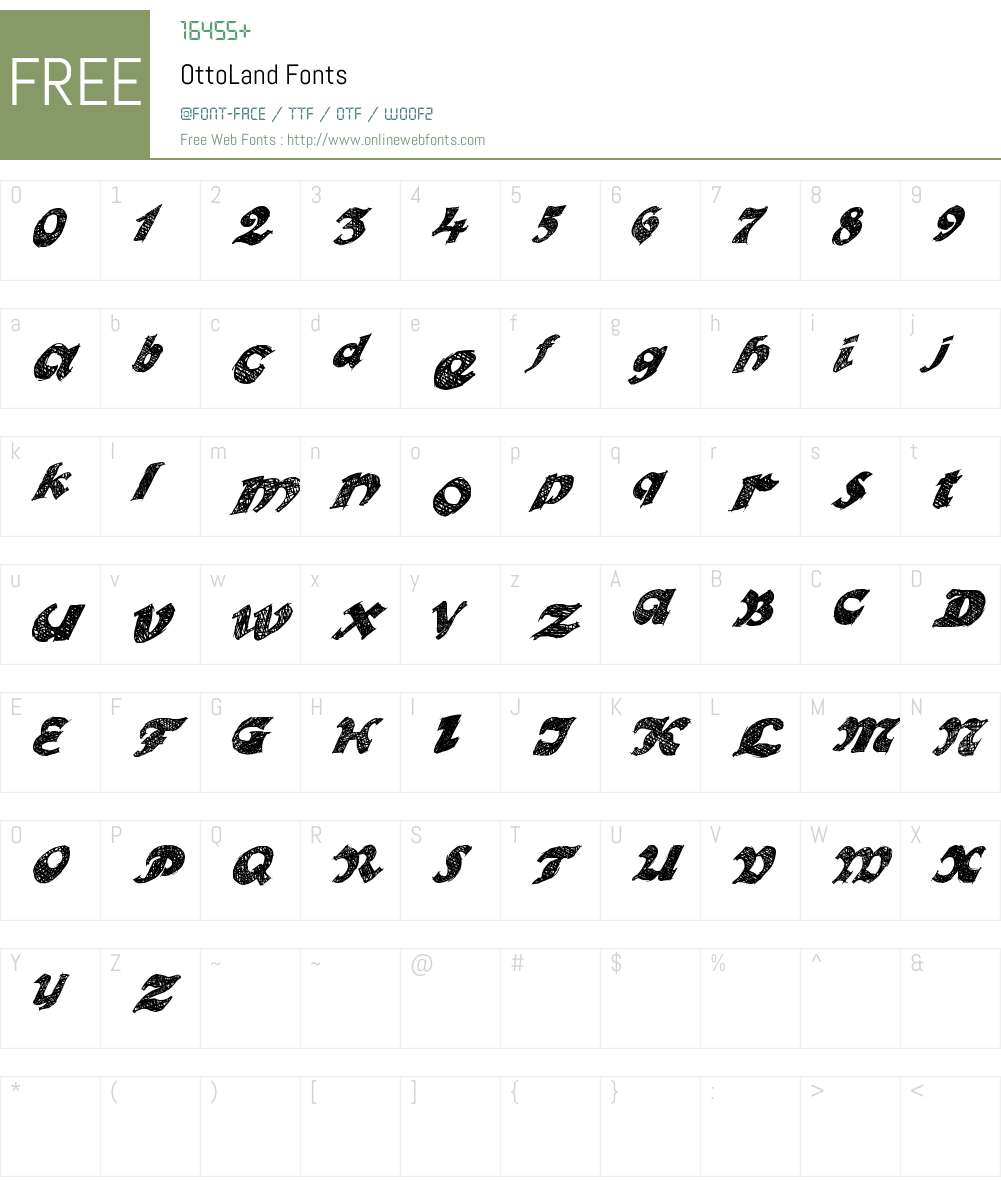 OttoLand Font Screenshots