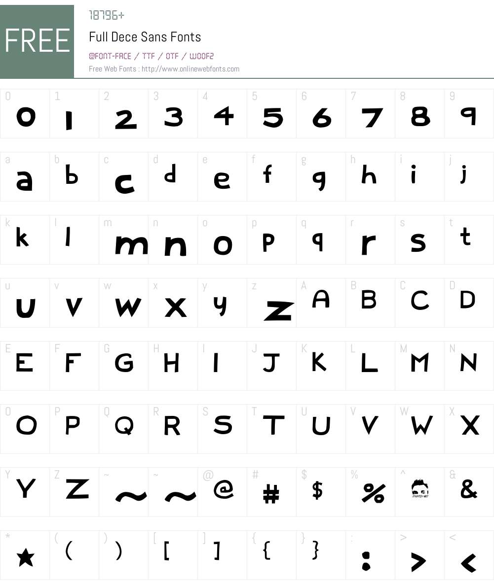 Full Dece Sans Font Screenshots