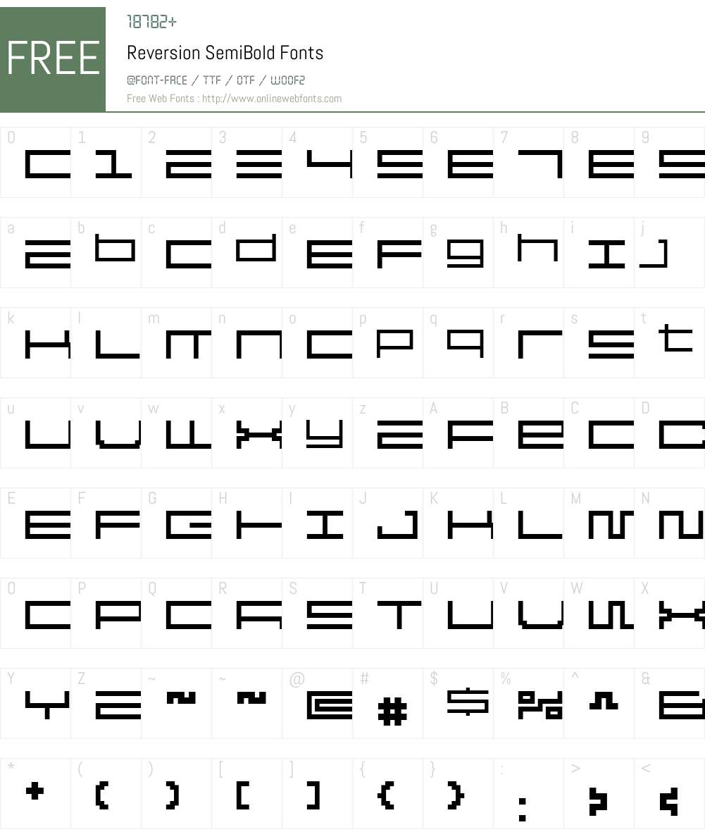 Reversion Font Screenshots