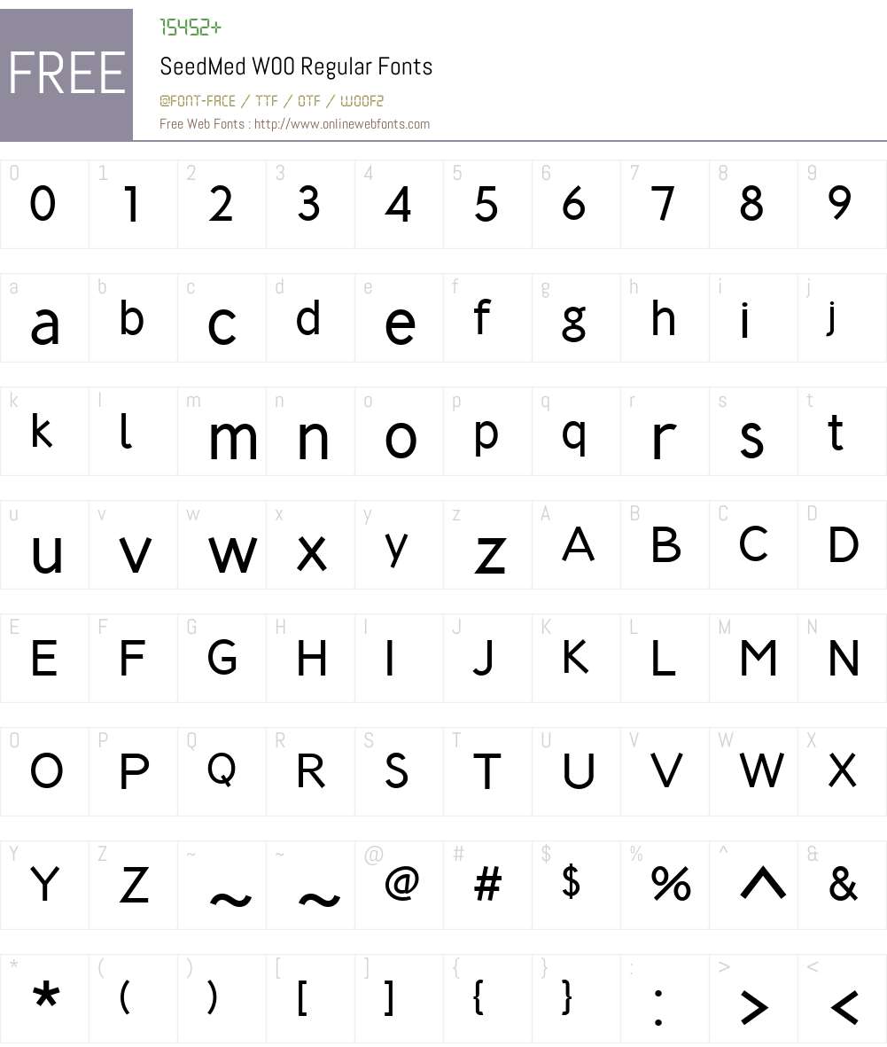 Seed Font Screenshots