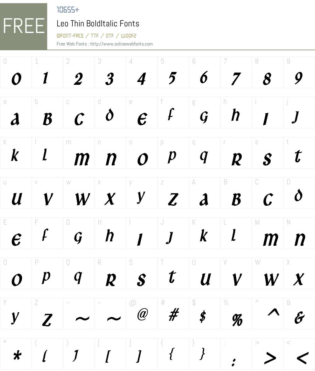 Leo Thin Font Screenshots