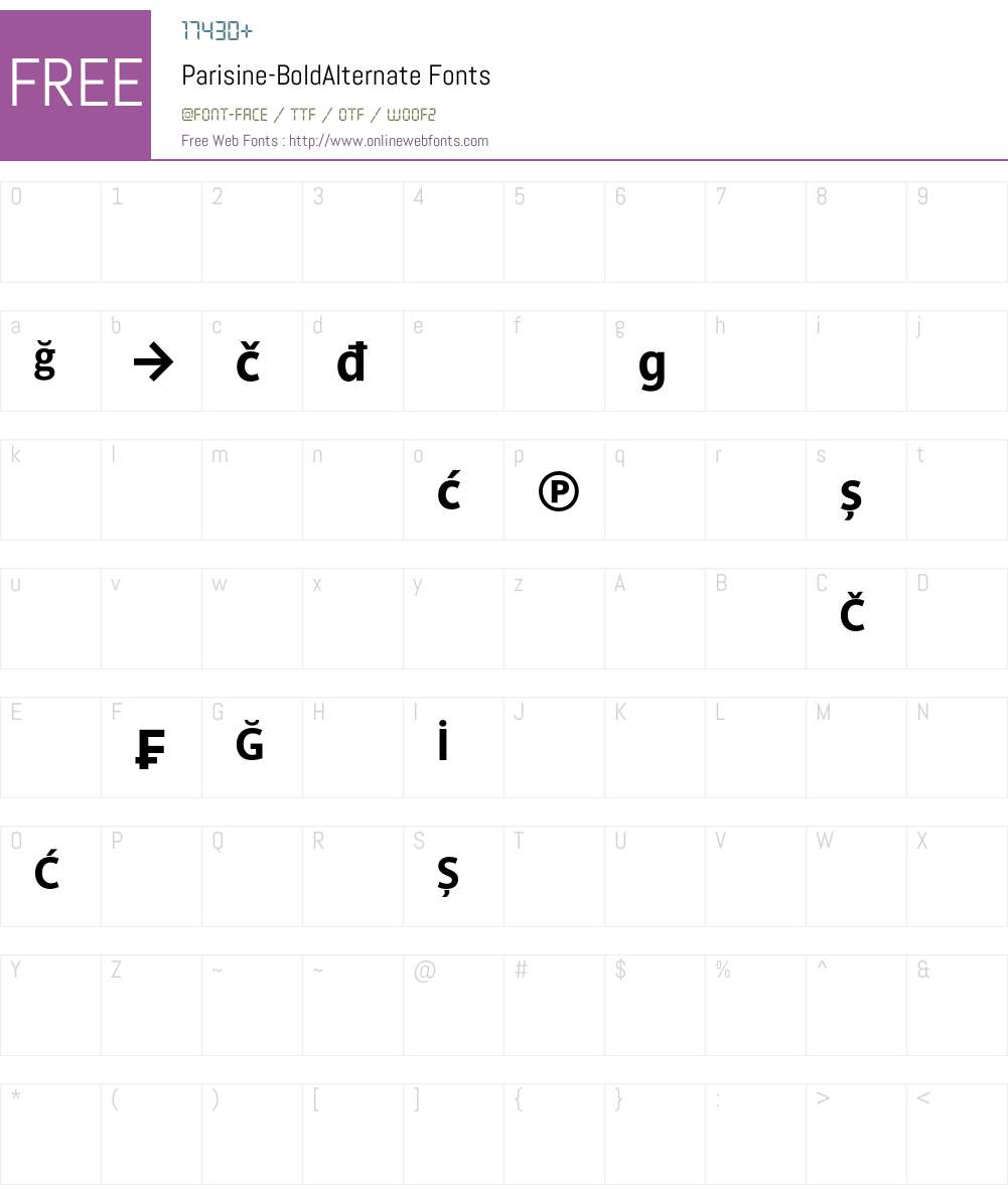 Parisine Font Screenshots