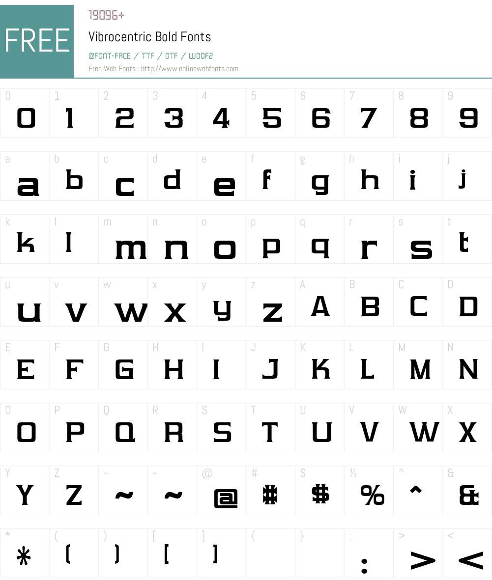 Vibrocentric Font Screenshots