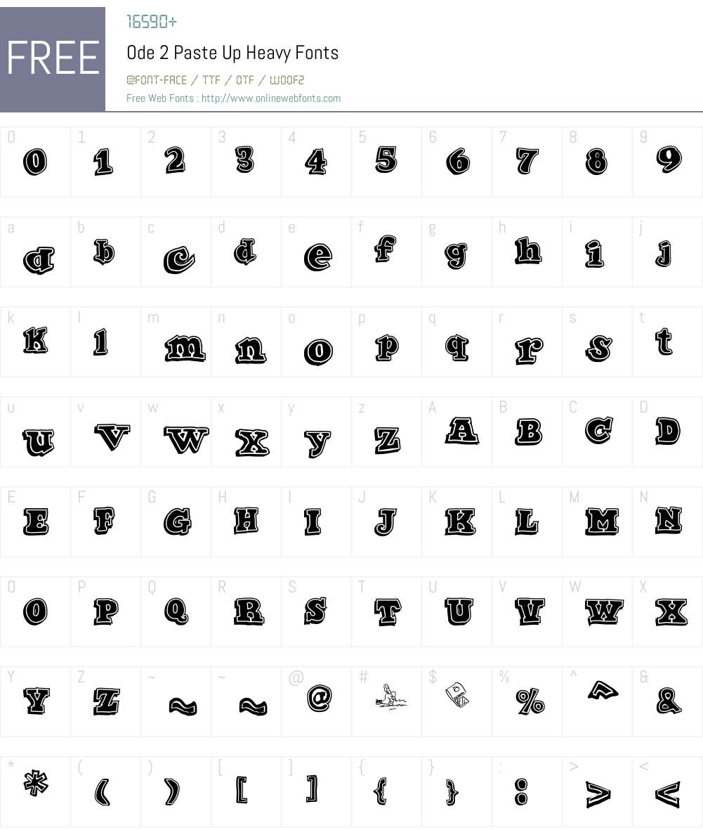 Ode 2 Paste Up Heavy Font Screenshots