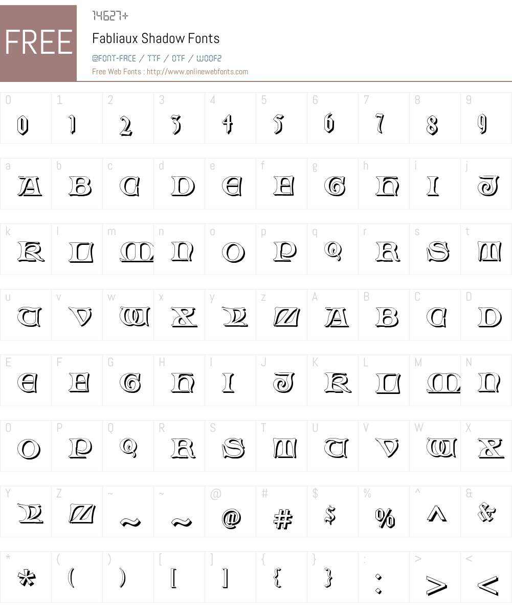 Fabliaux Font Screenshots