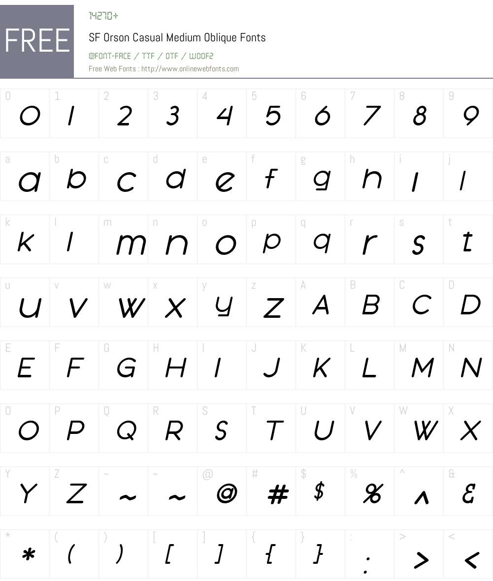 SF Orson Casual Medium Font Screenshots