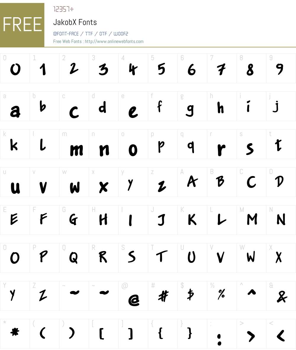JakobX Font Screenshots