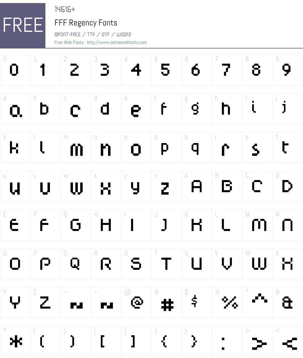 FFF Regency Font Screenshots