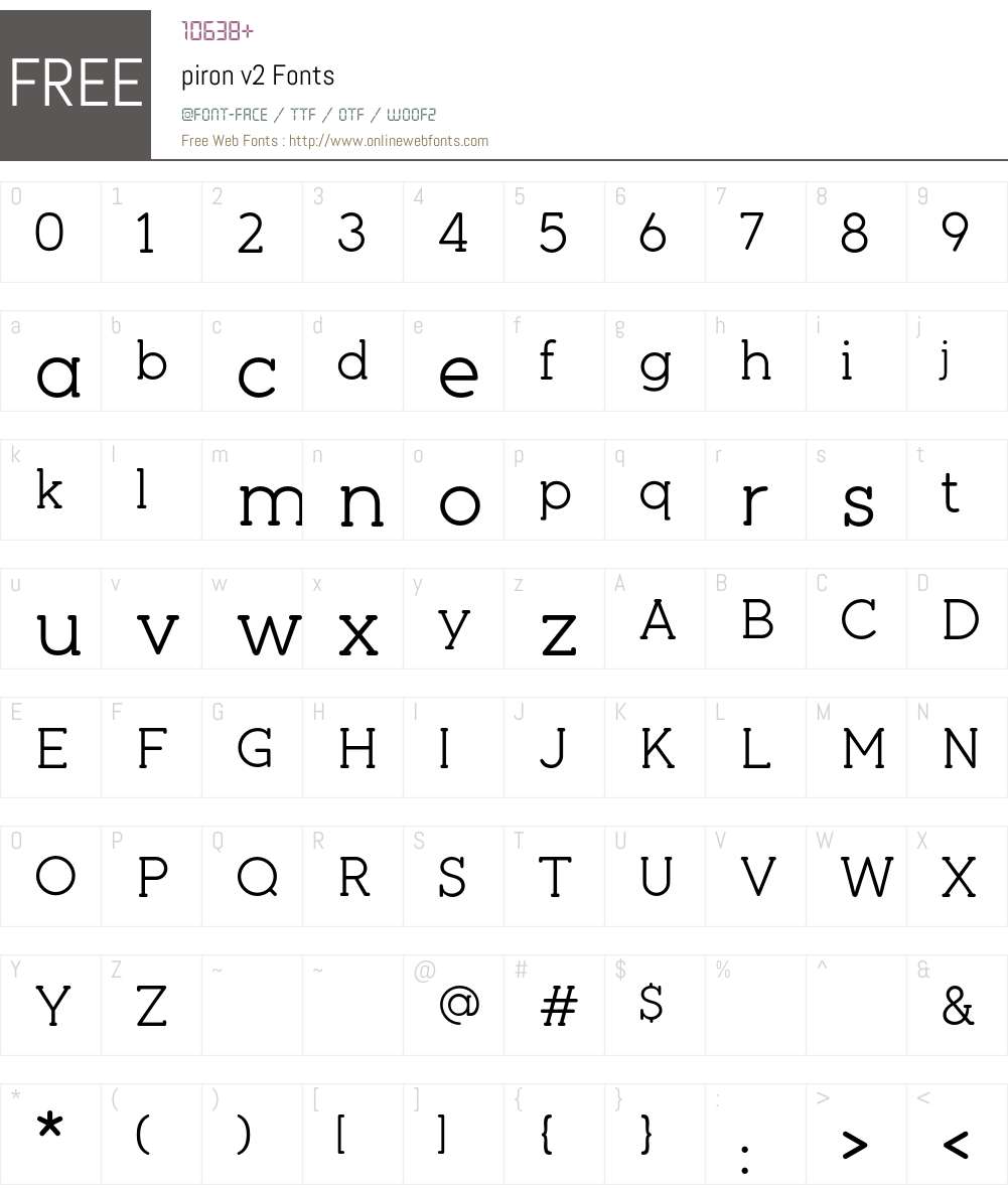piron v2 Font Screenshots