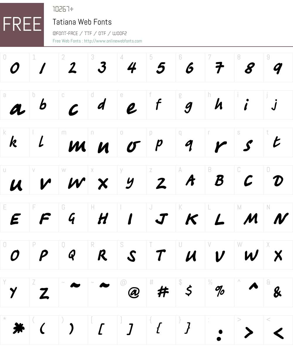 Tatiana Web Font Screenshots
