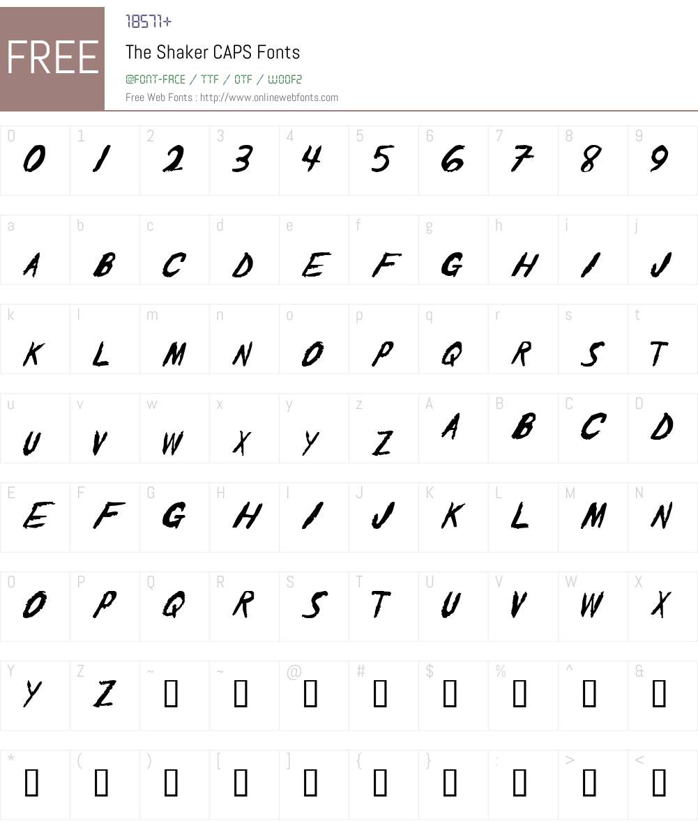 The Shaker Font Screenshots