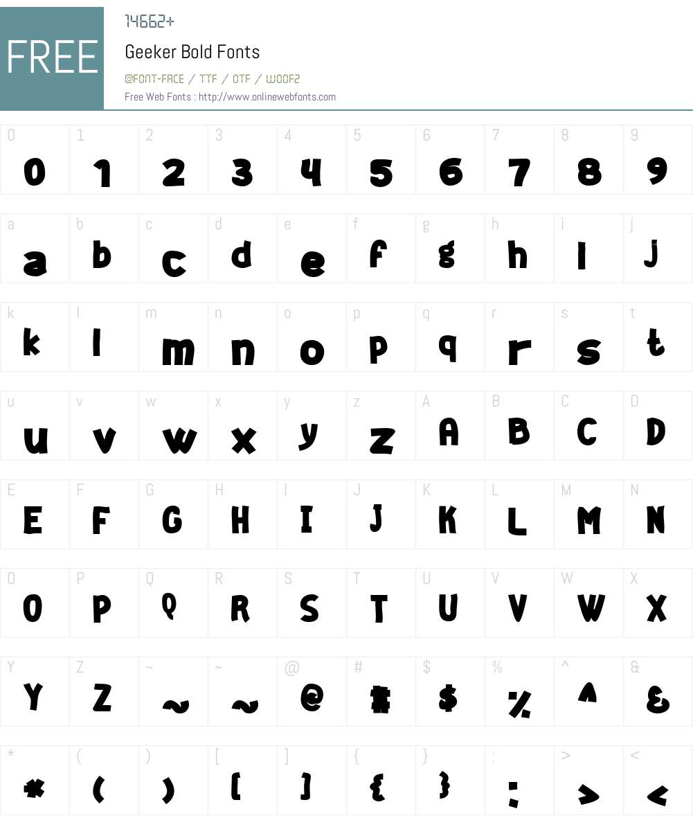 Geeker Font Screenshots