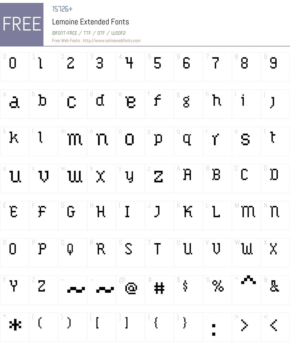 Lemoine Extended Font Screenshots