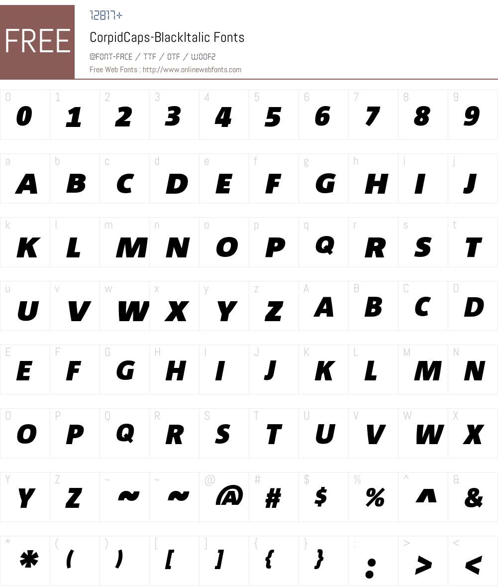 Corpid Caps Black Font Screenshots