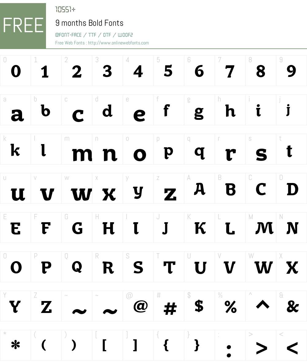 9months-Bold Font Screenshots