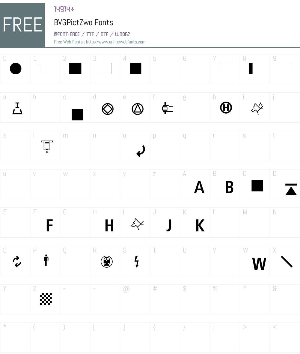 BVGPictZwo Font Screenshots