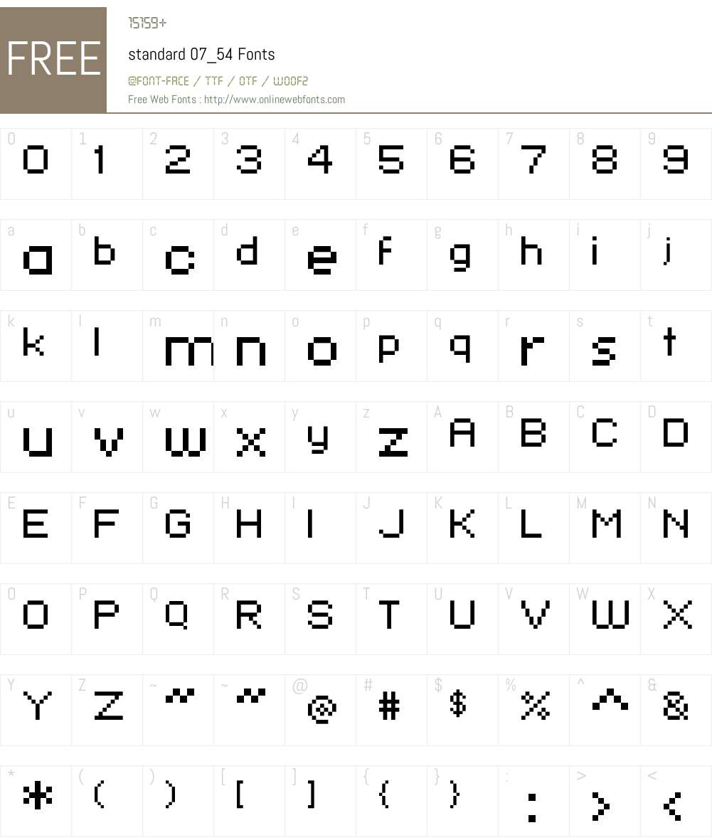standard 07_54 Font Screenshots