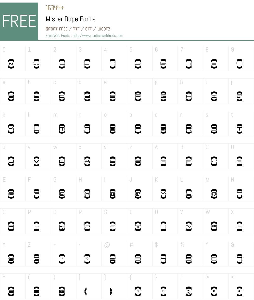 Mister Dope Font Screenshots