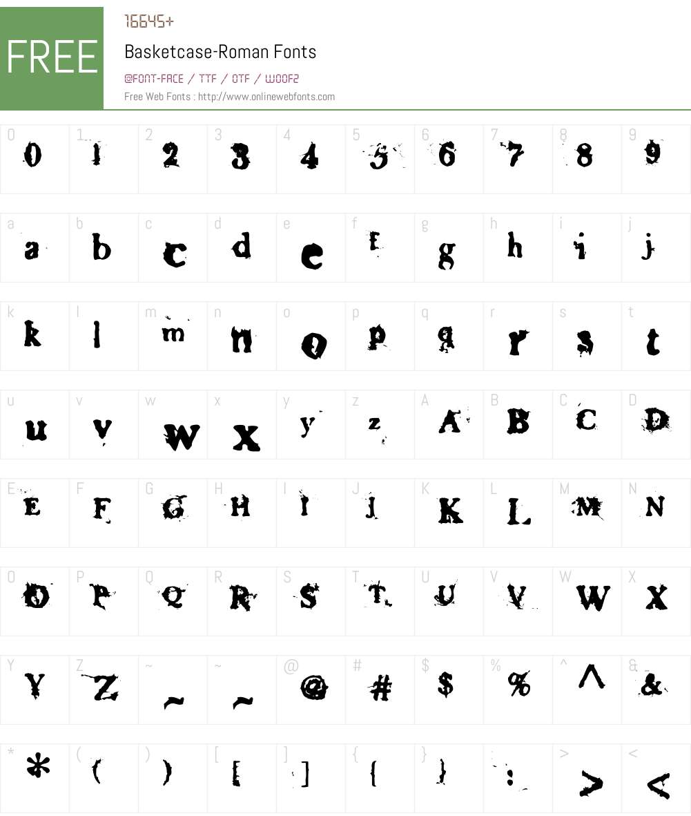 Basketcase Font Screenshots