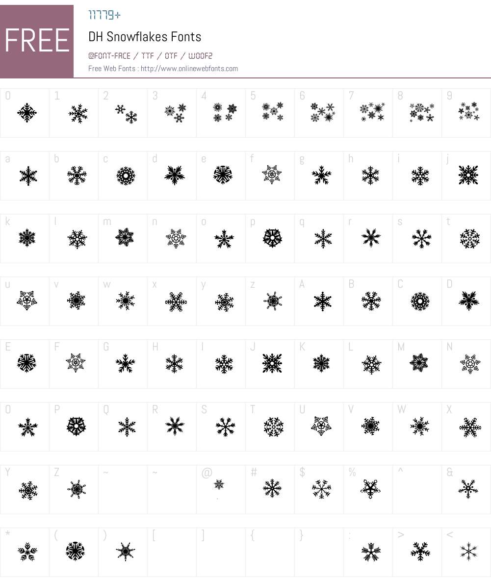 DH Snowflakes Font Screenshots