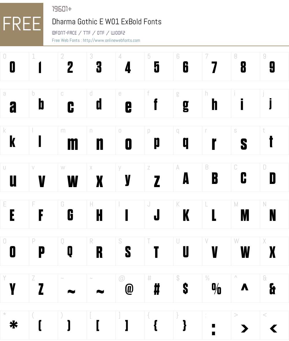 DharmaGothicEW01-ExBold Font Screenshots