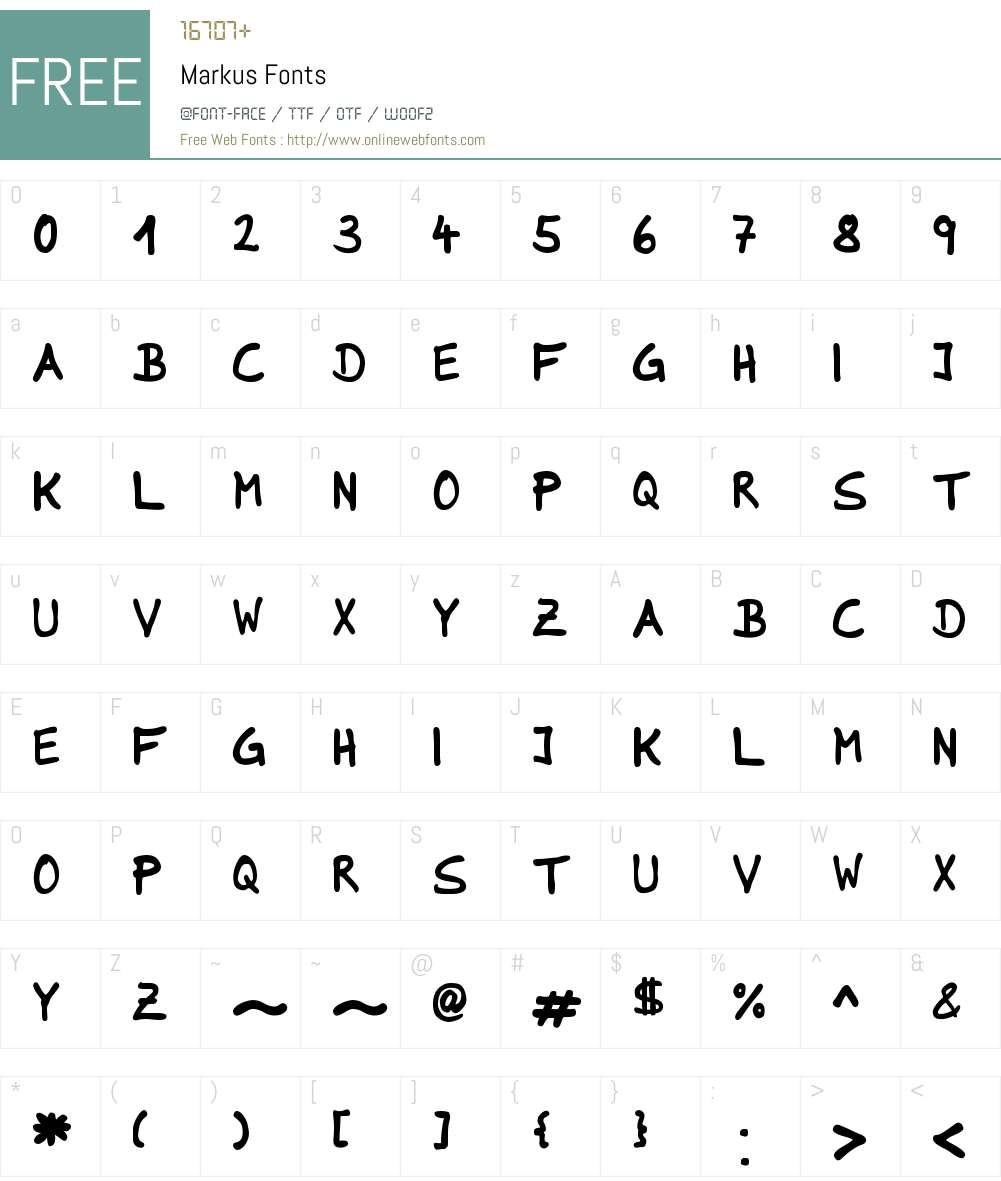 Markus Font Screenshots