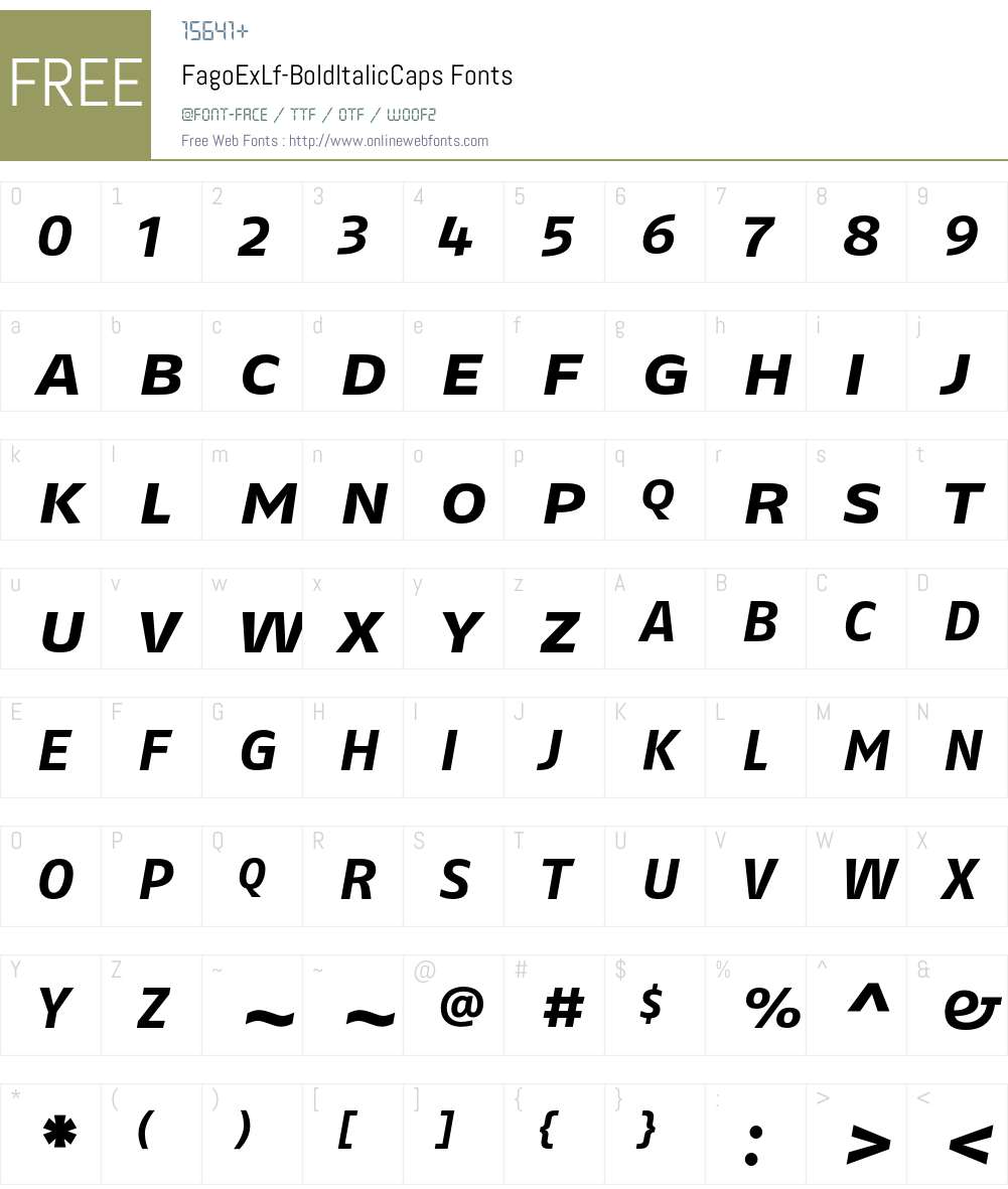 FagoExLf Font Screenshots