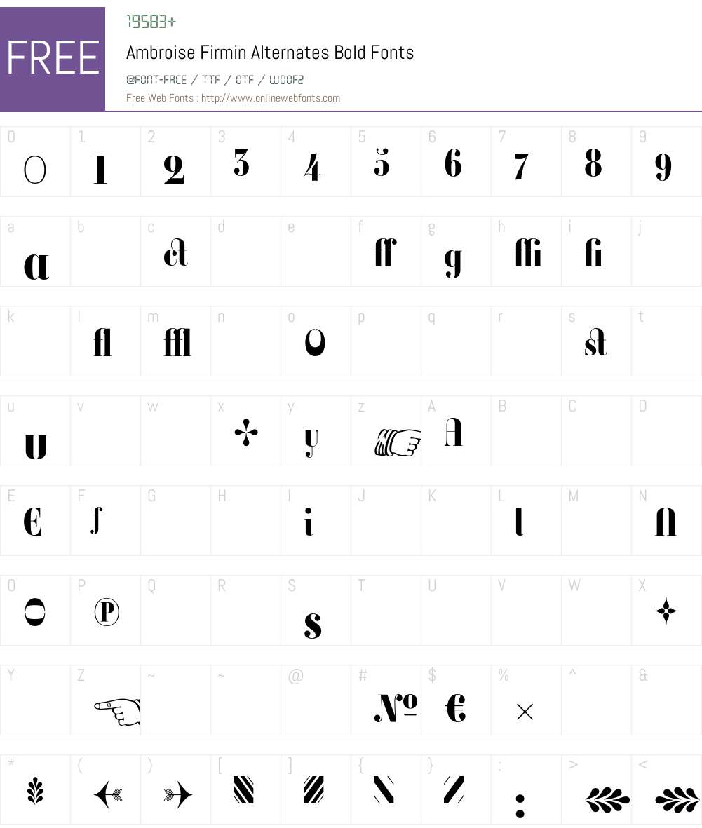 Ambroise Firmin Font Screenshots