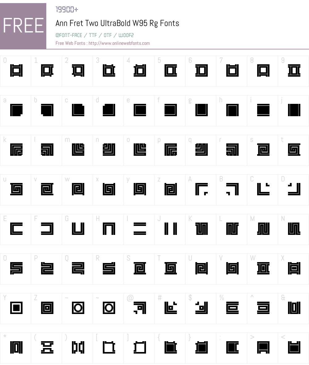 Ann Fret Two UltraBold Font Screenshots