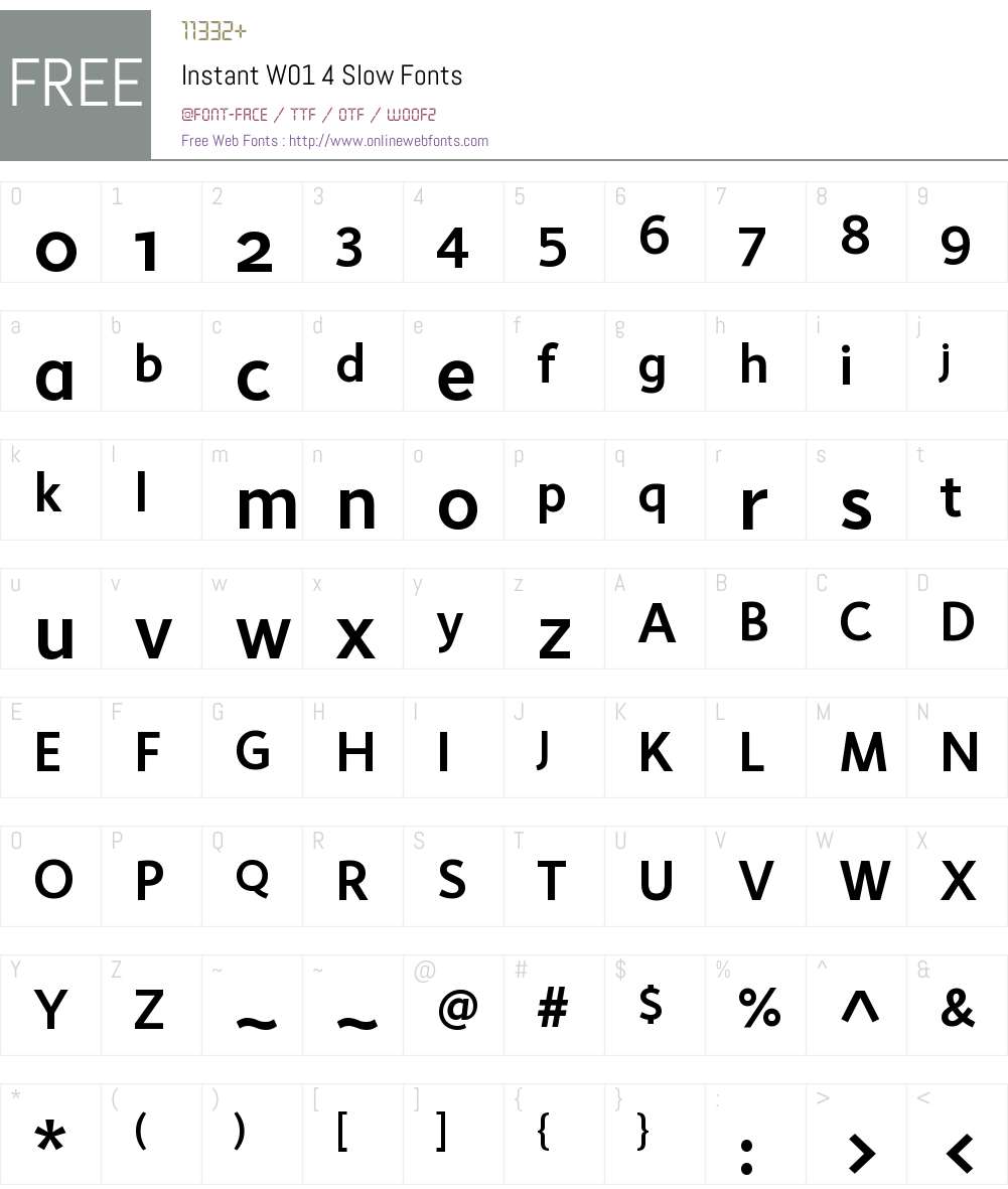 InstantW01-4Slow Font Screenshots