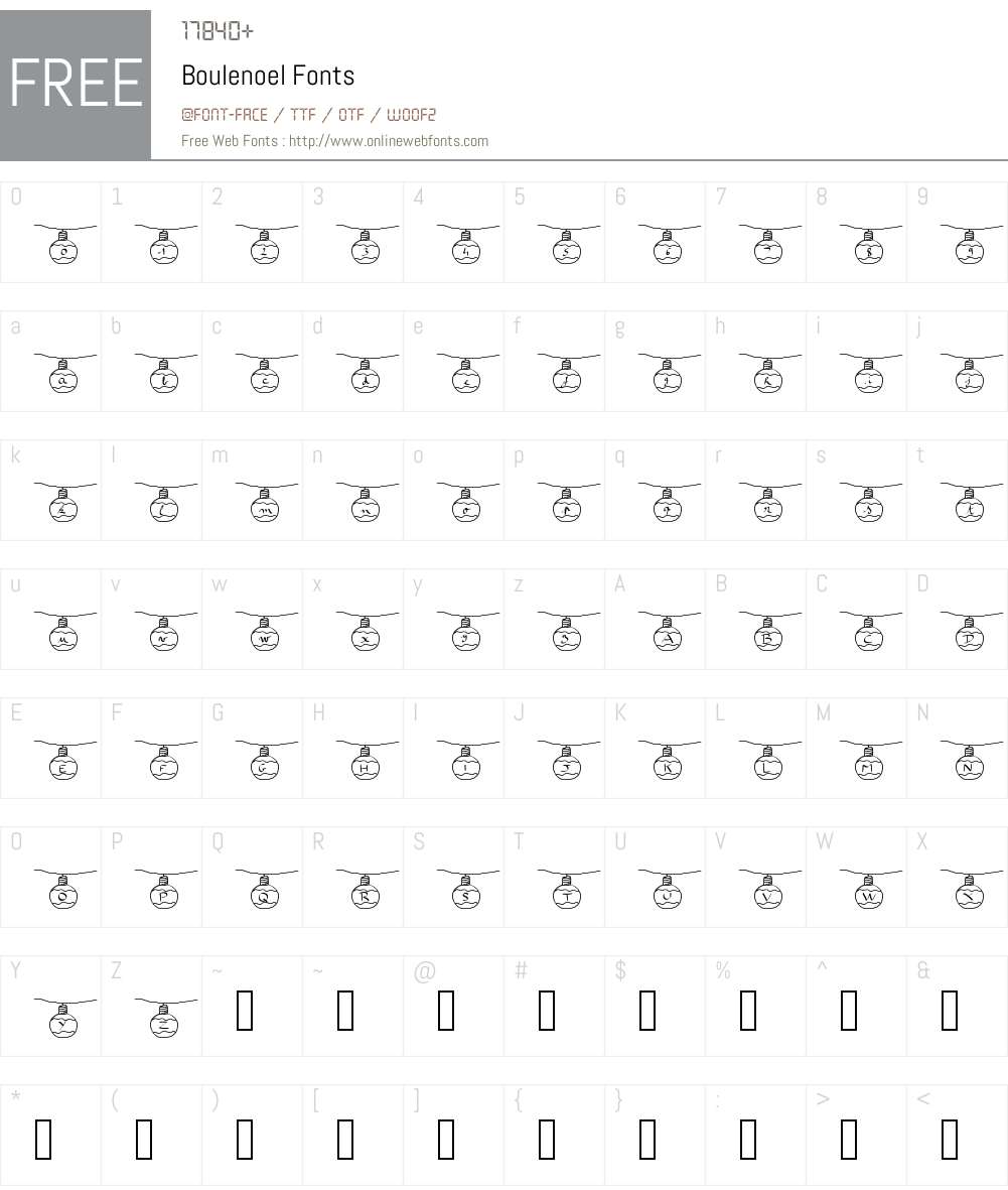 Boulenoel Font Screenshots