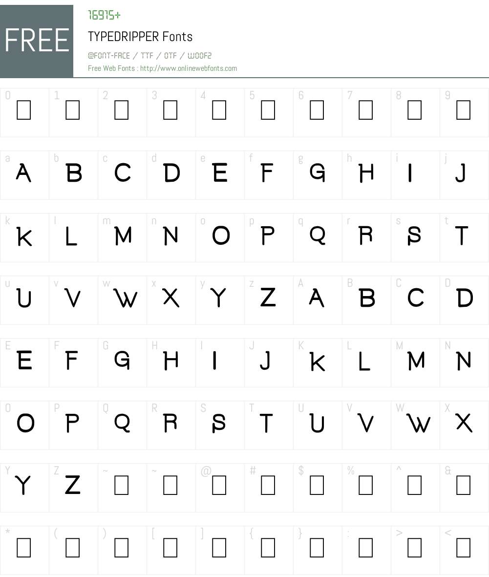 TYPEDRIPPER Font Screenshots