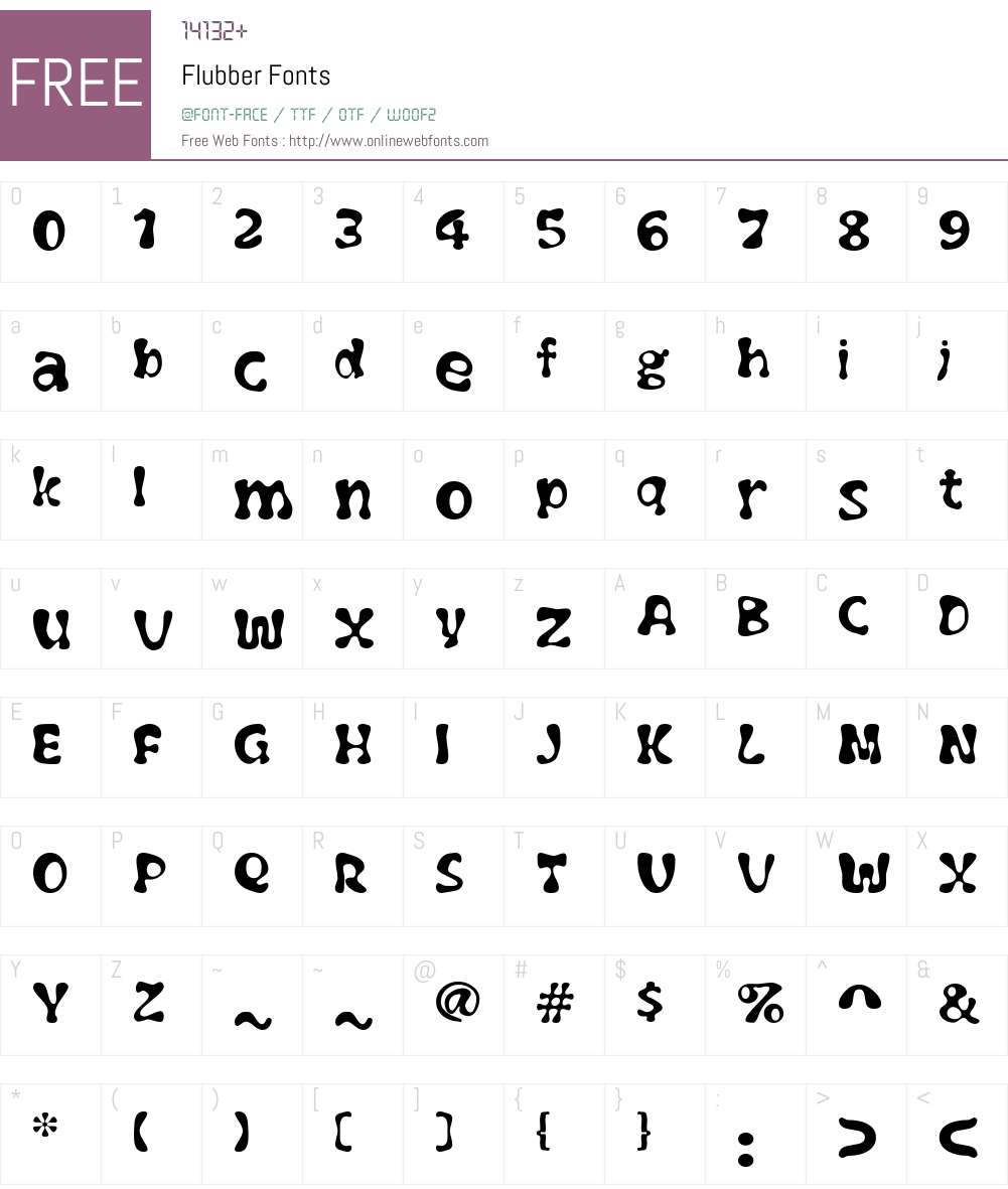 Flubber Font Screenshots