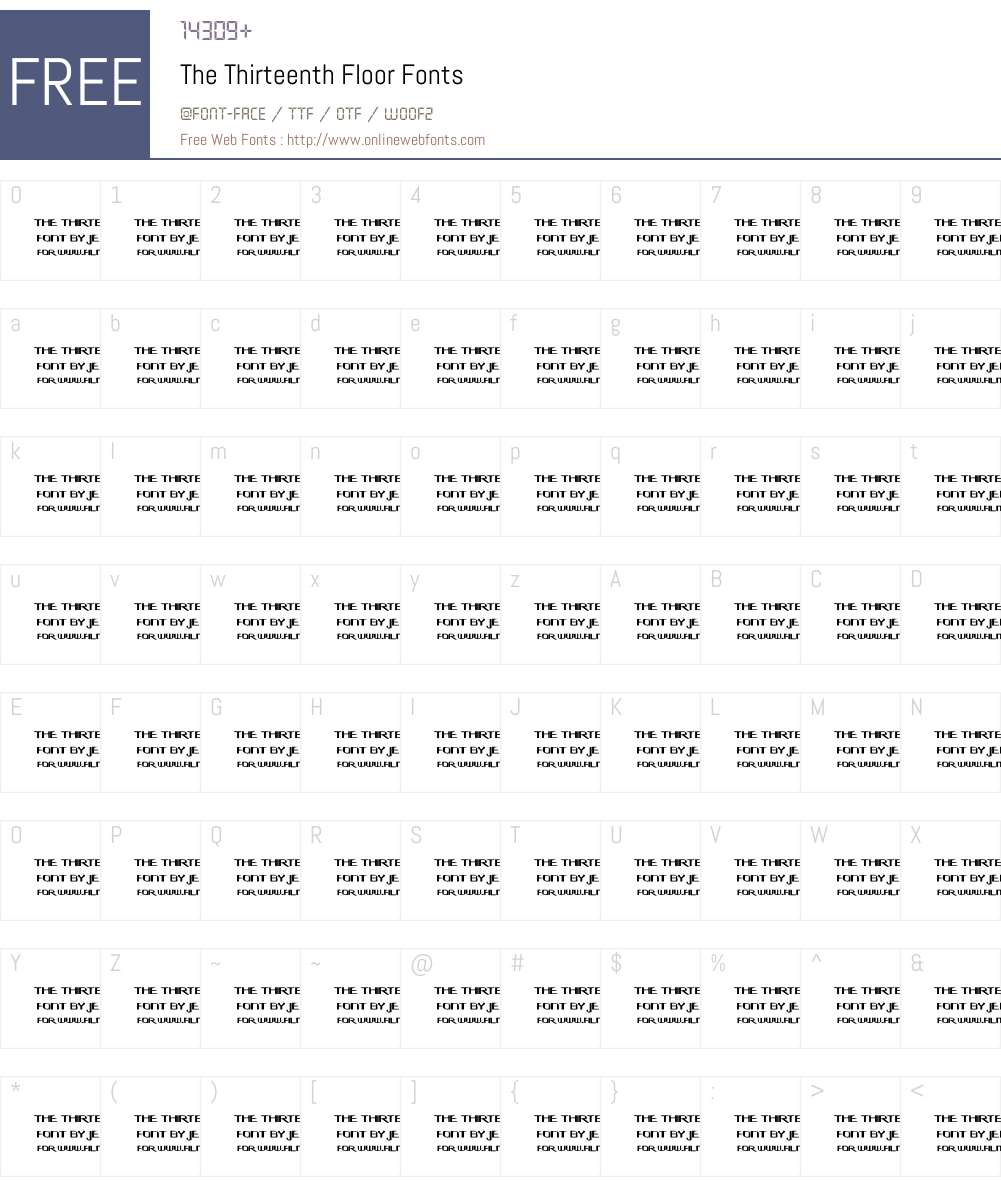 The Thirteenth Floor Font Screenshots