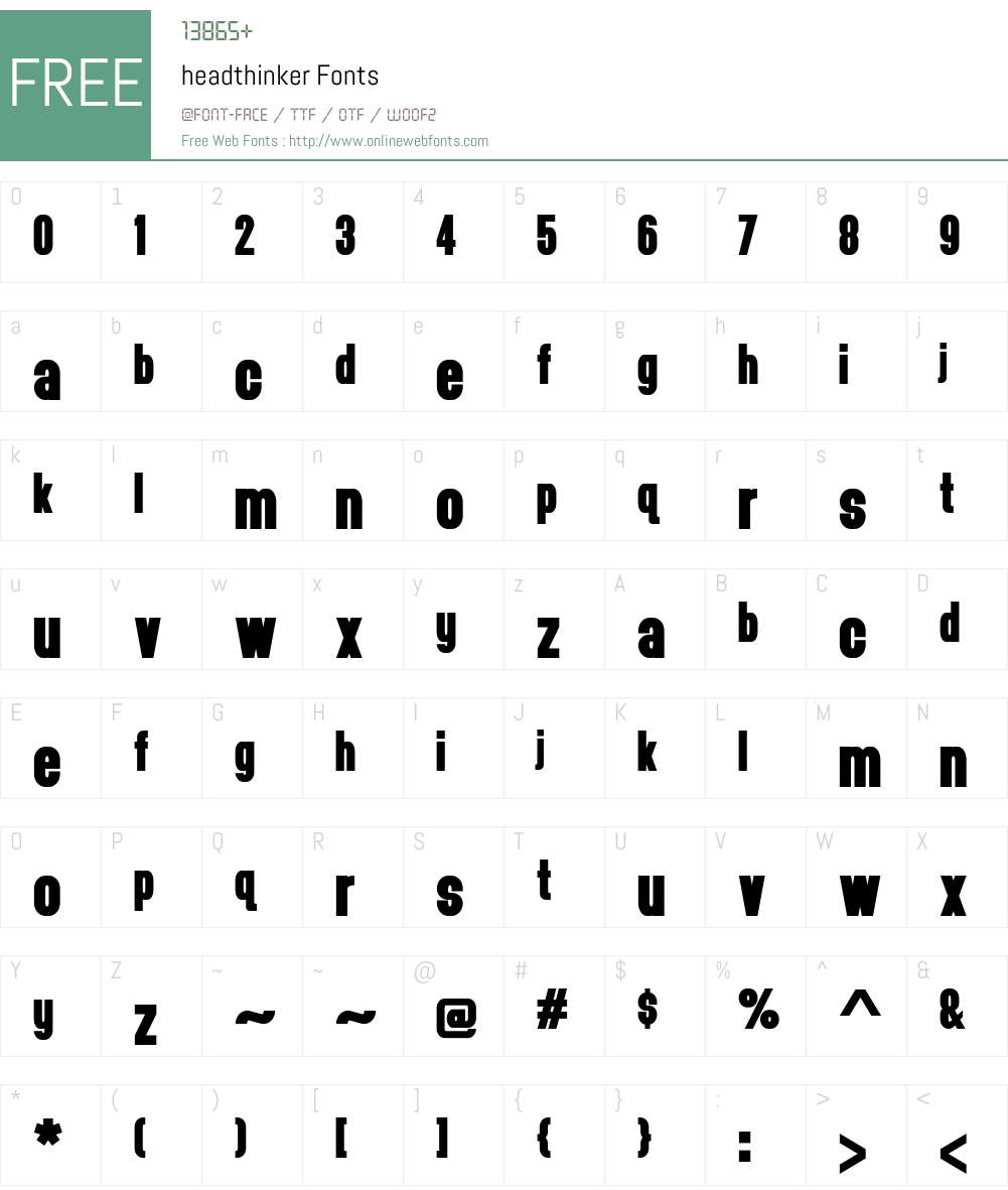 headthinker Font Screenshots