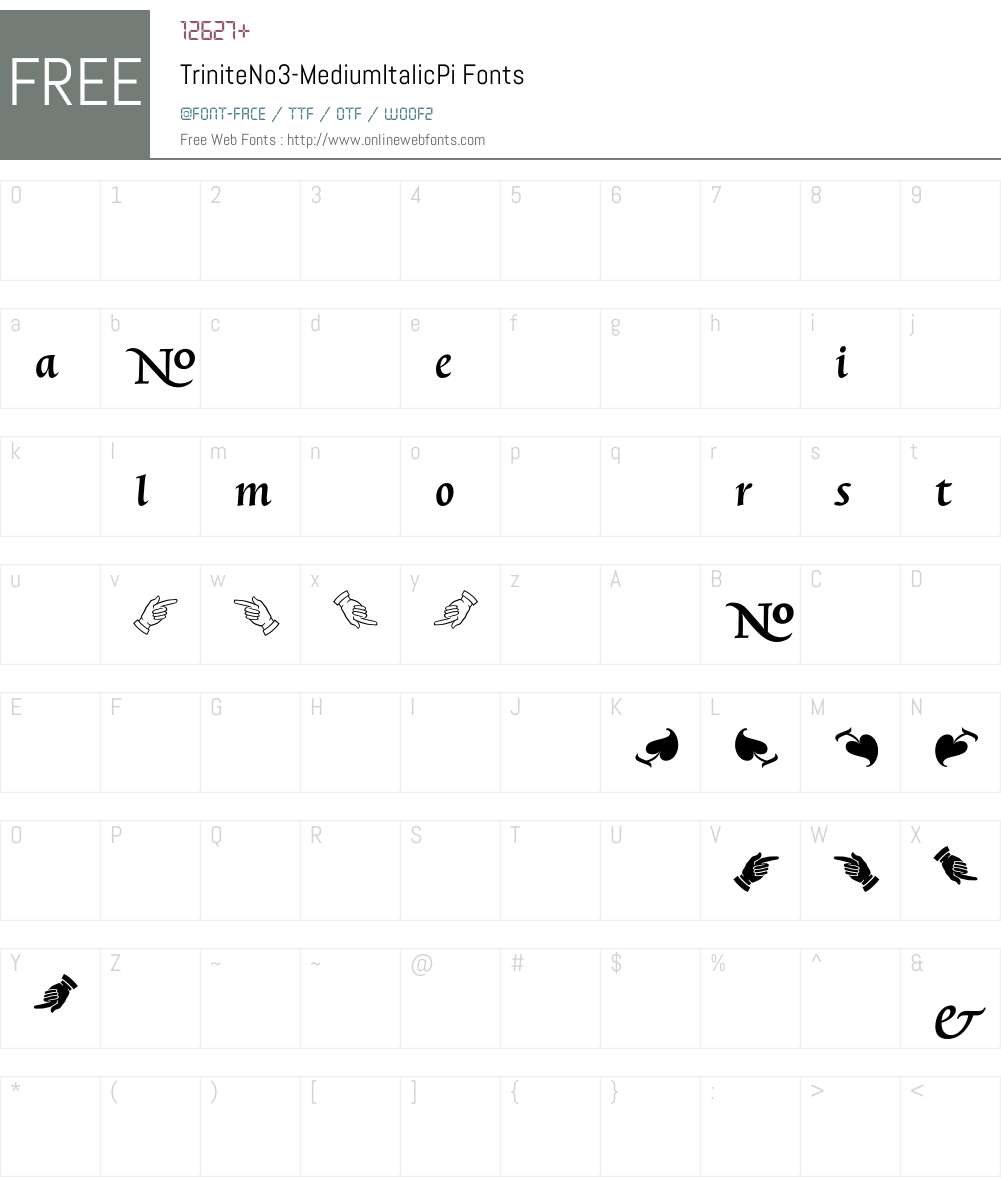 TriniteNo3 Font Screenshots