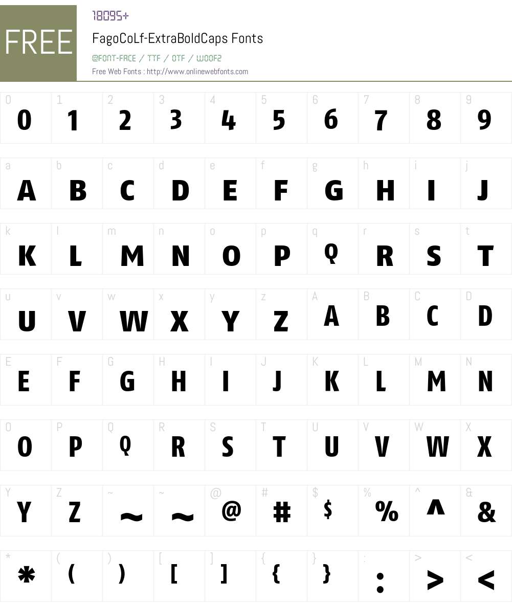 FagoCoLf Font Screenshots